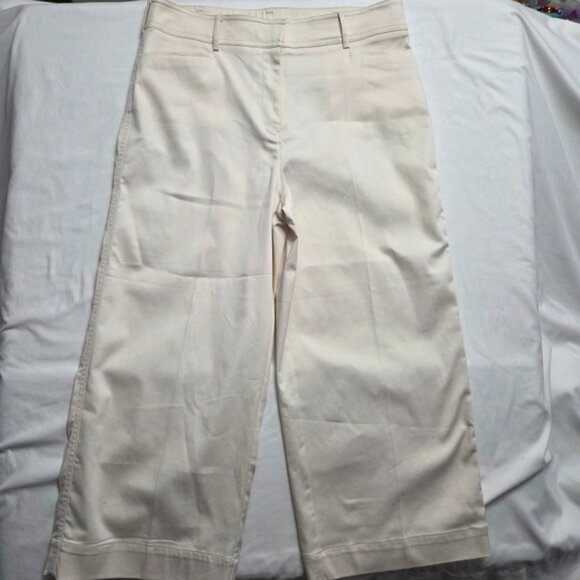 Chico's The Trouser Cream Wide Leg High Rise Pants Size 2 (US 12) - Picture 2 of 10